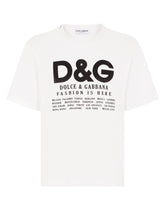 COTTON T-SHIRT WITH DG LOGO PRINT - | Dolce & Gabbana