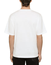 COTTON T-SHIRT WITH DG LOGO PRINT - | Dolce & Gabbana