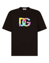 COTTON T-SHIRT WITH DG LOGO PRINT - | Dolce & Gabbana