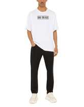 COTTON T-SHIRT WITH DG LOGO PRINT - | Dolce & Gabbana