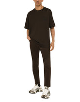 COTTON T-SHIRT WITH DG LOGO PRINT - | Dolce & Gabbana