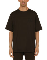 COTTON T-SHIRT WITH DG LOGO PRINT - | Dolce & Gabbana