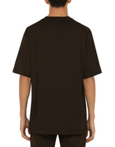 COTTON T-SHIRT WITH DG LOGO PRINT - | Dolce & Gabbana