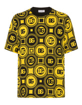 COTTON T-SHIRT WITH DG LOGO PRINT - | Dolce & Gabbana