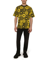 COTTON T-SHIRT WITH DG LOGO PRINT - | Dolce & Gabbana
