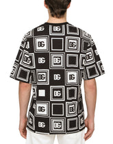 COTTON T-SHIRT WITH DG LOGO PRINT - | Dolce & Gabbana