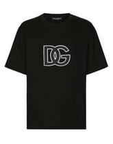 Cotton round-neck T-shirt with DG patch - | Dolce & Gabbana