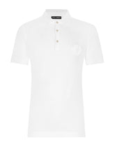 Cotton polo-shirt with DG logo embroidery - | Dolce & Gabbana