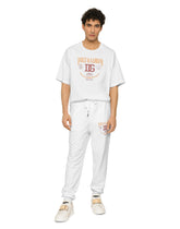 Cotton interlock T-shirt with DG logo print - | Dolce & Gabbana