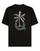 Short-sleeved banana-tree-print T-shirt - | Dolce & Gabbana