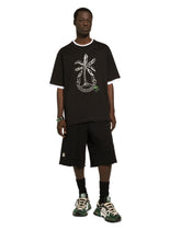 Short-sleeved banana-tree-print T-shirt - | Dolce & Gabbana