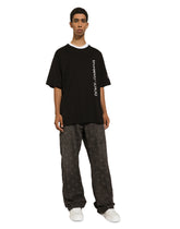 Short-sleeved T-shirt with vertical logo print - | Dolce & Gabbana