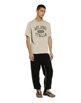 Cotton T-shirt with DG logo print - | Dolce & Gabbana