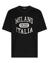 Cotton T-shirt with DG logo print - | Dolce & Gabbana