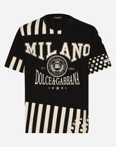 Printed cotton T-shirt with Dolce&Gabbana logo - | Dolce & Gabbana