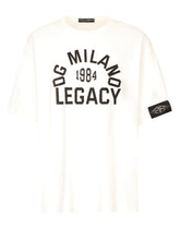 Cotton T-shirt with logo print - | Dolce & Gabbana