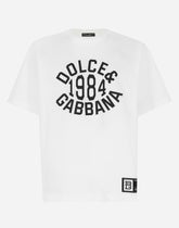 Cotton T-shirt with logo print - | Dolce & Gabbana