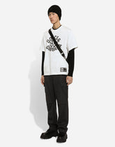 Cotton T-shirt with logo print - | Dolce & Gabbana