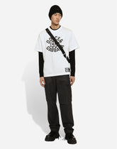 Cotton T-shirt with logo print - | Dolce & Gabbana