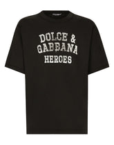 Cotton T-shirt with logo print - | Dolce & Gabbana