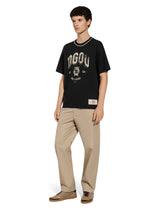 Cotton T-shirt with logo print - | Dolce & Gabbana