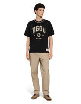 Cotton T-shirt with logo print - | Dolce & Gabbana
