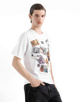 Cotton T-shirt with postcard print - | Dolce & Gabbana