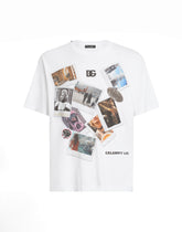 Cotton T-shirt with postcard print - | Dolce & Gabbana