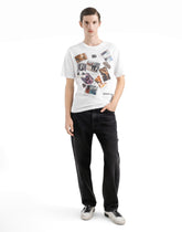 Cotton T-shirt with postcard print - | Dolce & Gabbana