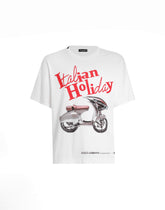 Cotton T-shirt with Vespa print - | Dolce & Gabbana