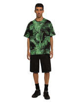 Short-sleeved banana-tree-print T-shirt - | Dolce & Gabbana