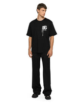 Cotton T-shirt with DG logo embroidery and print - | Dolce & Gabbana