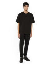 Cotton T-shirt with rhinestone-detailed DG patch - | Dolce & Gabbana