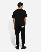Cotton T-shirt with logo embroidery - | Dolce & Gabbana