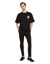 Cotton T-shirt with printed logo embroidery - | Dolce & Gabbana