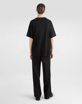 Cotton T-shirt with breast pocket and logo embroidery - | Dolce & Gabbana