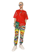 Overdyed cotton T-shirt with branded tag - | Dolce & Gabbana