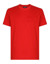 T-shirt with embossed Dolce&Gabbana tag - | Dolce & Gabbana