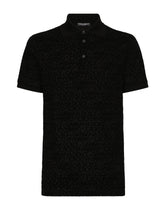 Piqué polo-shirt with flocked Dolce&Gabbana logo - | Dolce & Gabbana