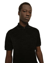 Piqué polo-shirt with flocked Dolce&Gabbana logo - | Dolce & Gabbana