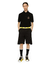 Cotton piqué polo-shirt with Hawaiian DG embroidery - | Dolce & Gabbana