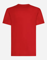 Cotton T-shirt with branded tag - | Dolce & Gabbana