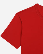 Cotton T-shirt with branded tag - | Dolce & Gabbana