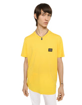 Cotton T-shirt with branded tag - | Dolce & Gabbana