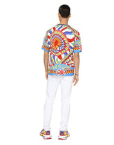 Cotton T-shirt with carretto print - | Dolce & Gabbana