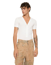 Fine-rib cotton granddad-neck T-shirt - | Dolce & Gabbana