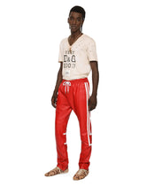 Cotton V-neck T-shirt with print - | Dolce & Gabbana