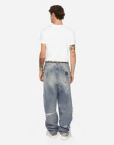 Cotton round-neck T-shirt with patch - | Dolce & Gabbana