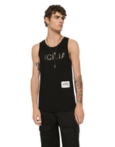 Cotton singlet with print - | Dolce & Gabbana