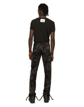 Washed cotton V-neck T-shirt - | Dolce & Gabbana